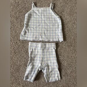 Zara Light Blue and White Checkered Set